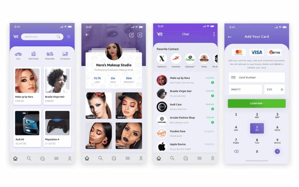 enomy-ecommerce-app-ui-ux-design Enomy Fintech App UI/UX